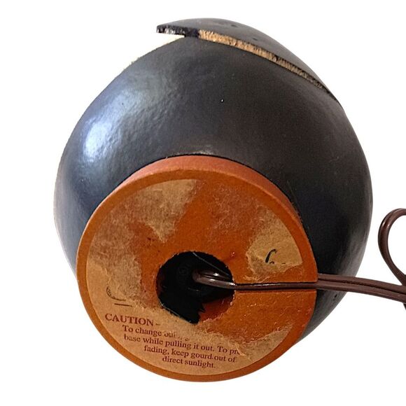 Meadowbrooke Gourd Penquin Lamp Light Handcrafted Carved Holiday Winter Vintage - Picture 3 of 16
